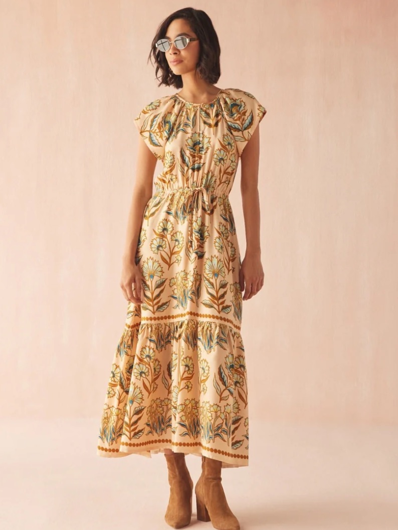 Nwt Omika “Cora” Midi Dress Sz S